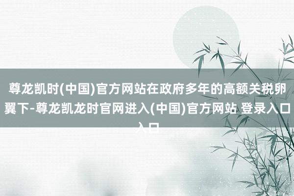 尊龙凯时(中国)官方网站在政府多年的高额关税卵翼下-尊龙凯龙时官网进入(中国)官方网站 登录入口