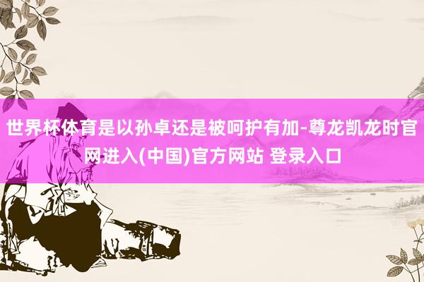 世界杯体育是以孙卓还是被呵护有加-尊龙凯龙时官网进入(中国)官方网站 登录入口