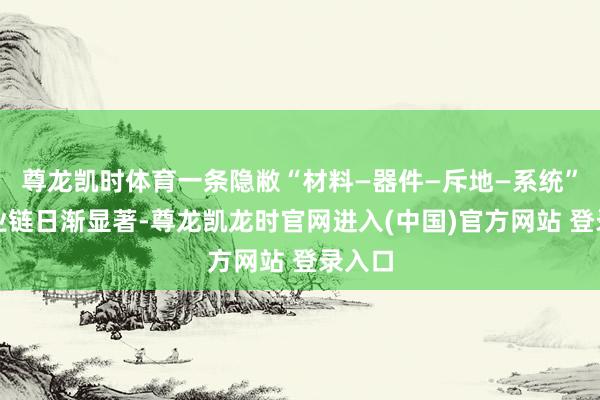 尊龙凯时体育一条隐敝“材料—器件—斥地—系统”的产业链日渐显著-尊龙凯龙时官网进入(中国)官方网站 登录入口