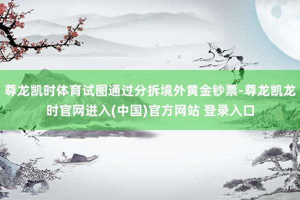 尊龙凯时体育试图通过分拆境外黄金钞票-尊龙凯龙时官网进入(中国)官方网站 登录入口